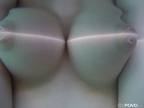 Summer Playmate named Bella Skye showing off her monstrous titties underwater - #1337288