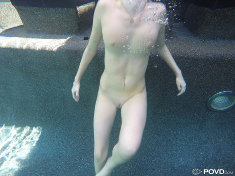 Summer Playmate named Bella Skye showing off her monstrous titties underwater - #1337298