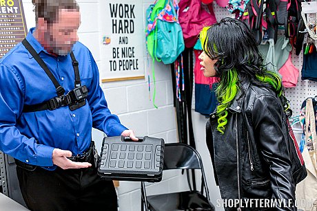 Shoplifter XWife Karen gets slammed & has her monstrous breasts jizzed during a search - Image 4 of 21  in Cumshot category   featuring Jack Vegas, Xwife Karen 