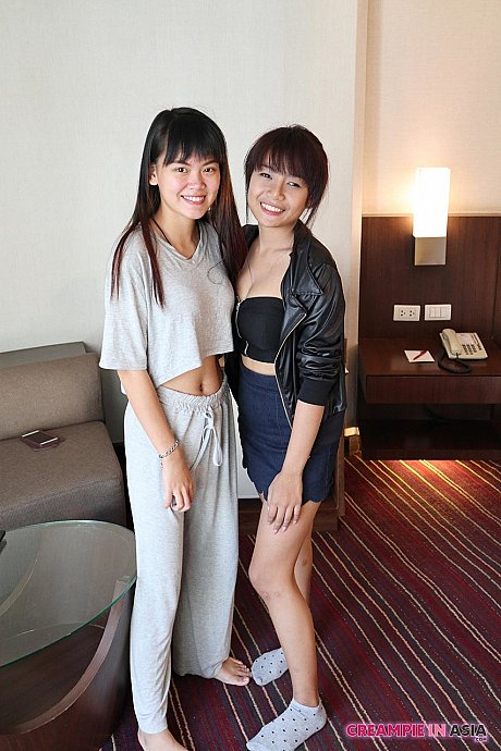 Skinny chinese amateurs Sprite and Mon strip and pose nude together - Image 2 of 20  in Lesbian category   featuring MON, Sprite 
