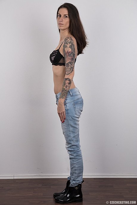 Tattooed female Alzbeta puts her slender body on display for the first time - Image 5 of 20  in Close Up category   featuring Alzbeta 