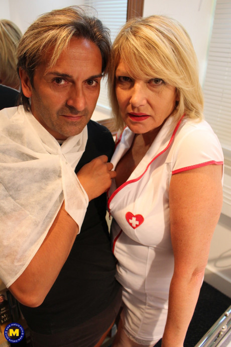 Mature nurse Amy gets her fine twat pounded deep by an injured fiance man stud - #1203513