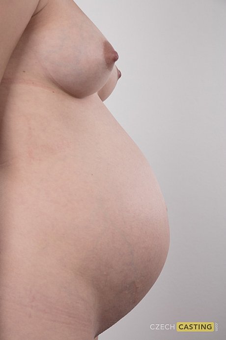 Pregnant skank girl chick Martina stands naked as can be after removing all her clothes - Image 18 of 20  in Close Up category   featuring Martina 
