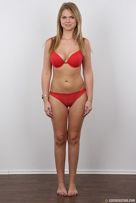 Appealing fresh teenie amateur Dominika posing in various stages of undress - Image 7 of 20  in Babe category   featuring Dominika 