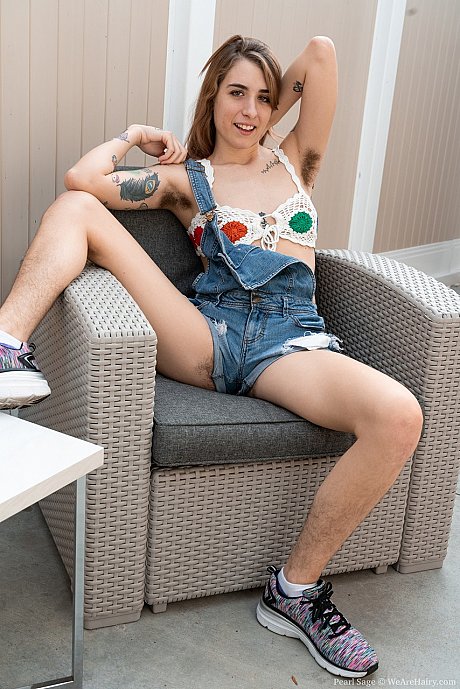 Russian teenie Pearl Sage shows off her tattooed body & hairy coochie - Image 2 of 20  in Pussy category   featuring Pearl Sage 