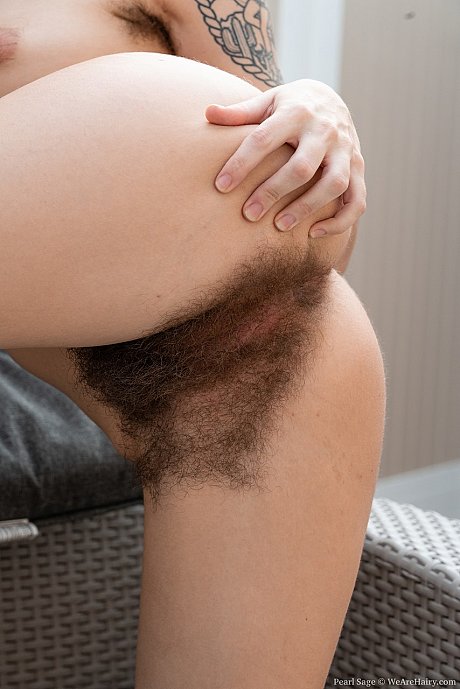 Russian teenie Pearl Sage shows off her tattooed body & hairy coochie - Image 15 of 20  in Pussy category   featuring Pearl Sage 