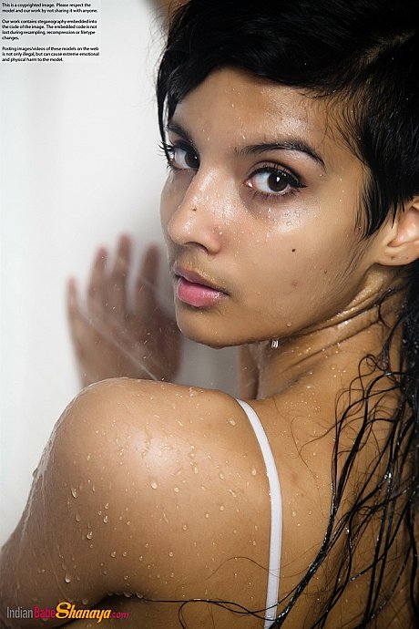 Indian solo chick girl woman takes off her wet dress to pose undressed in the bathtub - Image 8 of 16  in Babe category   featuring Shanaya 