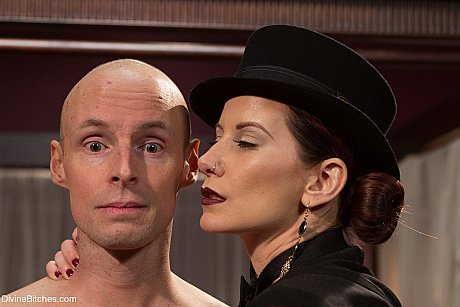 Dominant Maitresse Madeline Marlowe strips her sissy and teases his cock - Image 8 of 20  in Feet category   featuring Maitresse Madeline Marlowe, Sean Spurt 
