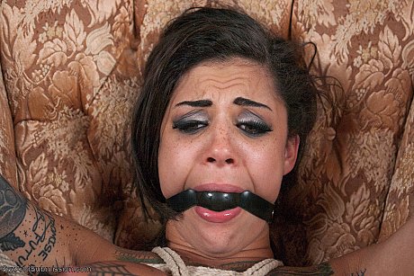 Inked MILF Bonnie Rotten gets her squirting snatch toyed while gagged & bound - Image 3 of 17  in Pussy category   featuring James Deen, Bonnie Rotten 