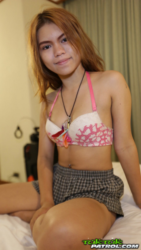 Petite oriental babe Muay enjoys some POV hardcore sex after a fine striptease - #1112407