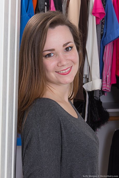 Skinny teen with perky breasts Kelly Morgan shows her bush in the dressing room - Image 1 of 17  in Pussy category   featuring Kelly Morgan 
