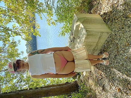 Mature amateur Lil Ms Muffet exposes her titties and butt while out for a walk - Image 5 of 16  in Outdoor category   featuring Lil Ms Muffet 