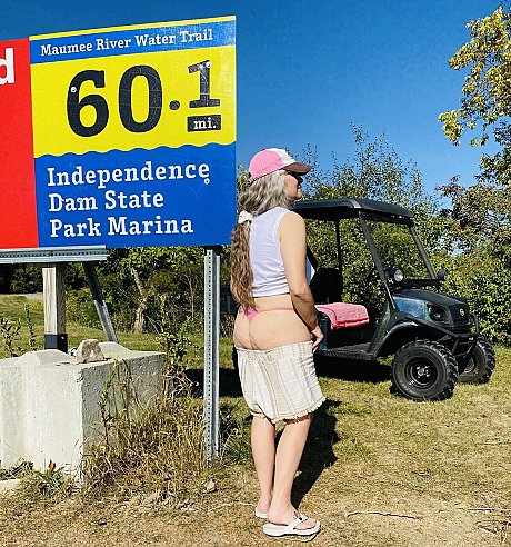 Mature amateur Lil Ms Muffet exposes her titties and butt while out for a walk - Image 15 of 16  in Outdoor category   featuring Lil Ms Muffet 