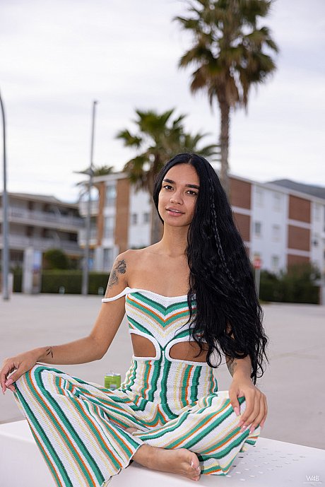 Breathtaking latina Dulce strips her colorful outfit and poses undressed - Image 7 of 21  in Teen category   featuring Dulce Rivera 