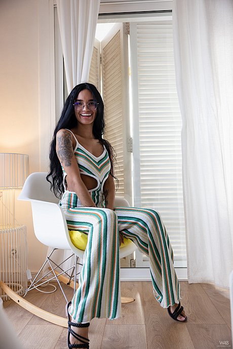 Breathtaking latina Dulce strips her colorful outfit and poses undressed - Image 10 of 21  in Teen category   featuring Dulce Rivera 