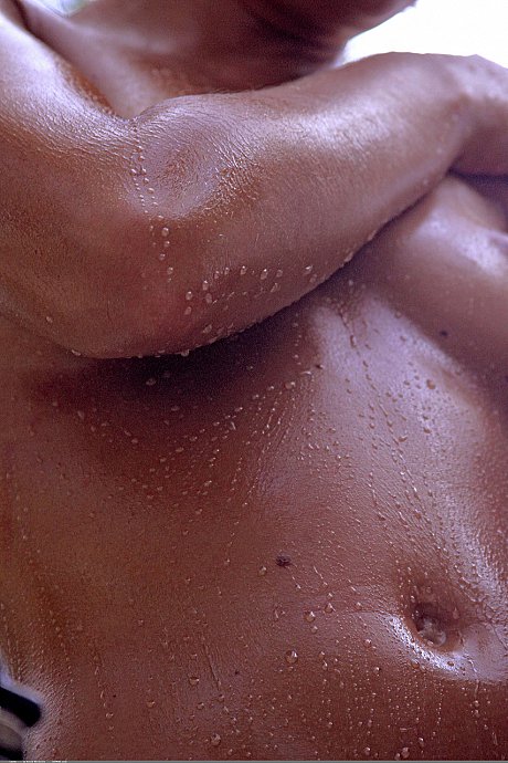 Hot teenie Layla flaunts her slender nude body in an outdoor water play scene - Image 14 of 20  in Model category   featuring Layla 