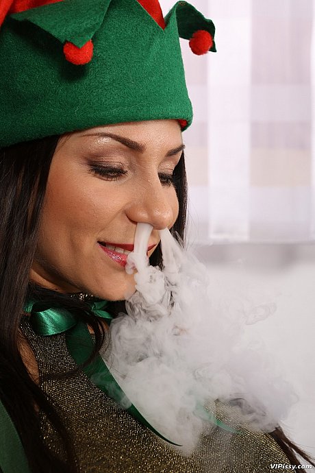 Lesbian bitches Rachel Evans and Licky Lex pee on each other in Christmas attire - Image 2 of 15  in Lesbian category   featuring Rachel Evans, Licky Lex 