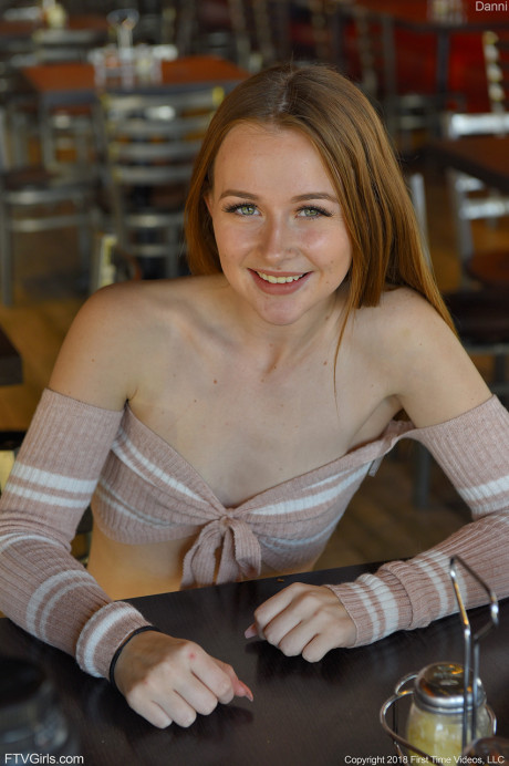 Slim amateur Danni reveals her tiny breasts and small behind outdoors - #1159224