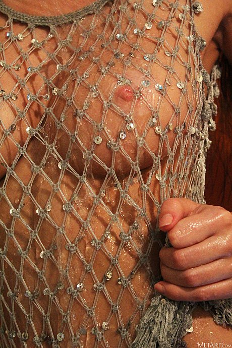 Brunette young Holly Haim strips & washes her gigantic titties in the shower - Image 5 of 21  in Model category   featuring Holly Haim 
