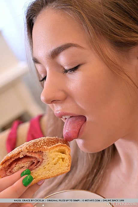 Fresh teen whore GF lady with perky boobs Hazel Grace flouts her phat behind after going nude - Image 10 of 18  in Model category   featuring Hazel Grace 