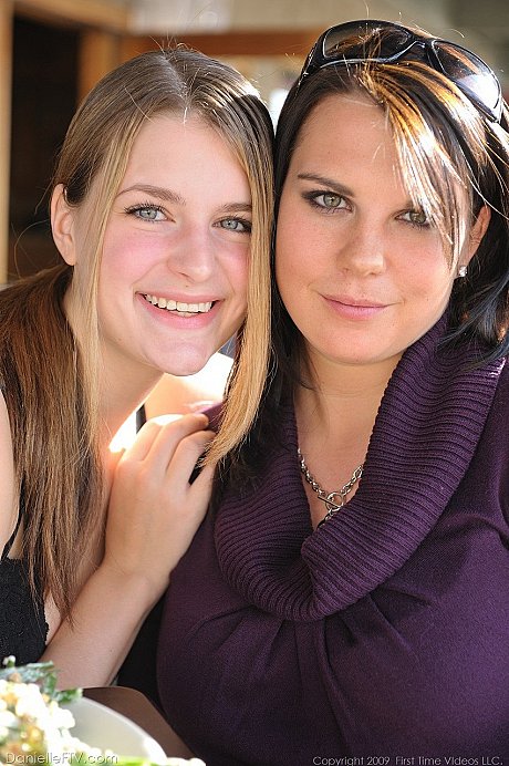 Two sexy friends Julia and Danielle acquaint their heavy boobs with each other - Image 3 of 16  in Lesbian category   featuring Danielle Delaunay, Julia 