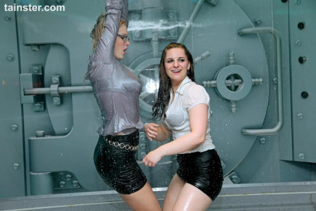 Kinky vixens in sexy clothes enjoy wild dances playing fetish sex games - #194238