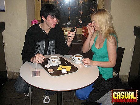 Fresh young blondy and her boy commence their lovemaking in the bathroom - Gallery #41062