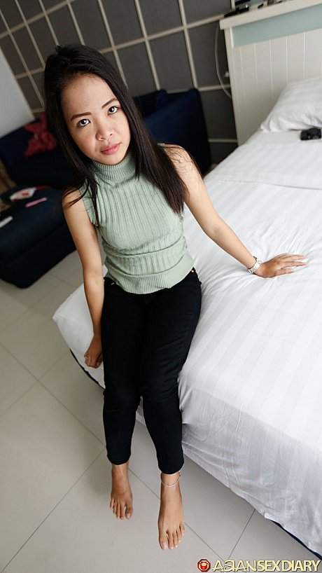Thin oriental hottie Nisa strips at the casting and gets boned in POV - Image 3 of 21  in Legs category   featuring Nisa 