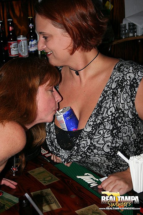 Playful amateur mature swinger wives teasing and French kissing at a party - Image 1 of 20  in Skirt category   featuring Tracy Lick, Dee Delmar 