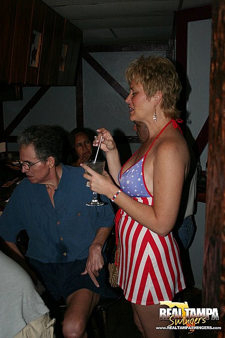 Playful amateur mature swinger wives teasing and French kissing at a party - Image 3 of 20  in Skirt category   featuring Tracy Lick, Dee Delmar 