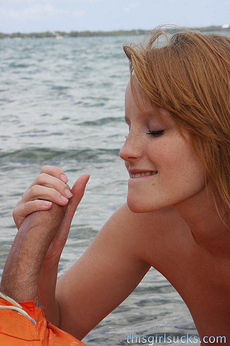 Attractive 18 year old ginger Katey Grind wanks and licks enormous penis on the beach - Image 4 of 19  in Outdoor category   featuring Katey Grind, Donny Long 