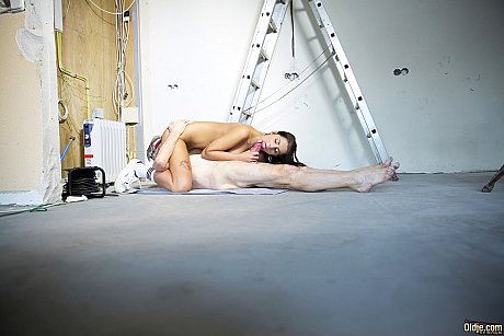 Tall teen Loren Minardi welcoming an mature grandpa's cock in her mouth and snatch - Image 12 of 20  in Teen category   featuring Jean Claude, Loren Minardi 