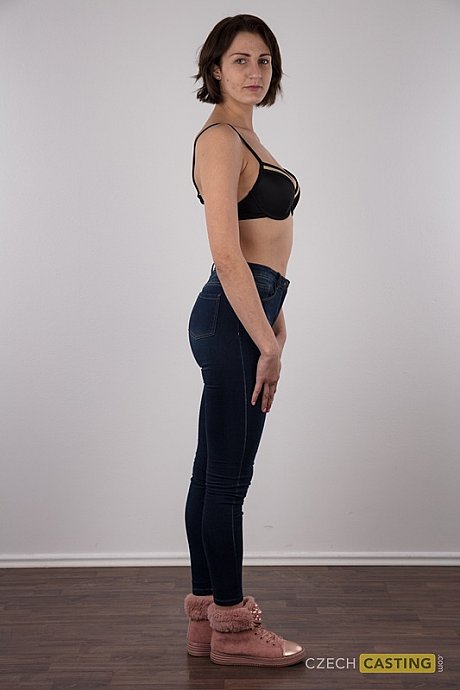 First timer Zaneta takes a chair on a stool after getting completely nude - Image 3 of 20  in Pussy category   featuring Zaneta 