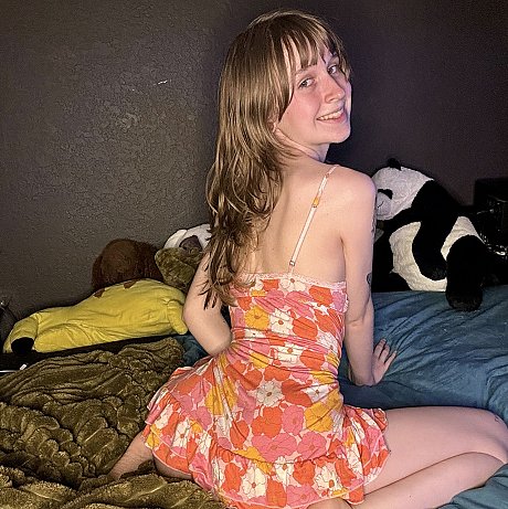Attractive amateur young Teensy Bella poses seductively in her nightgown - Image 3 of 11  in Teen category   featuring Teensy Bella 