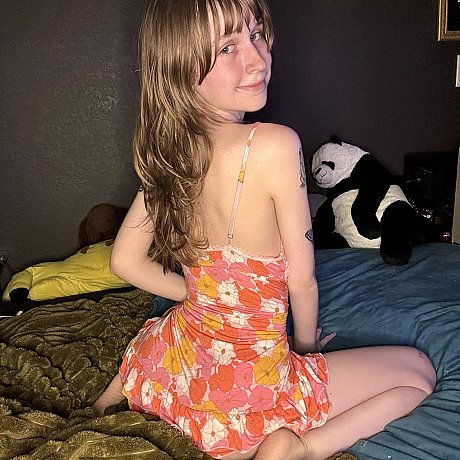 Attractive amateur young Teensy Bella poses seductively in her nightgown - Image 8 of 11  in Teen category   featuring Teensy Bella 