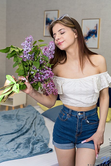 Sweet young Baby Dahl shows her inviting anal love hole & her shaved vagina - Image 1 of 21  in Close Up category   featuring Baby Dahl 