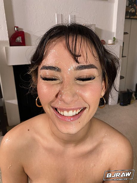 Sweet Canadian babe Aria Leerims a hairy lover and gives an epic blowjob - Image 21 of 21  in Cumshot category   featuring Aria Lee 