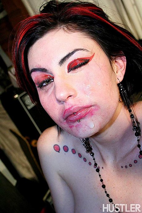 Alt slut chick Pixie Pearl gets boned fucked hard in mesh gloves - Image 16 of 16  in Cumshot category   featuring Pixie Pearl 