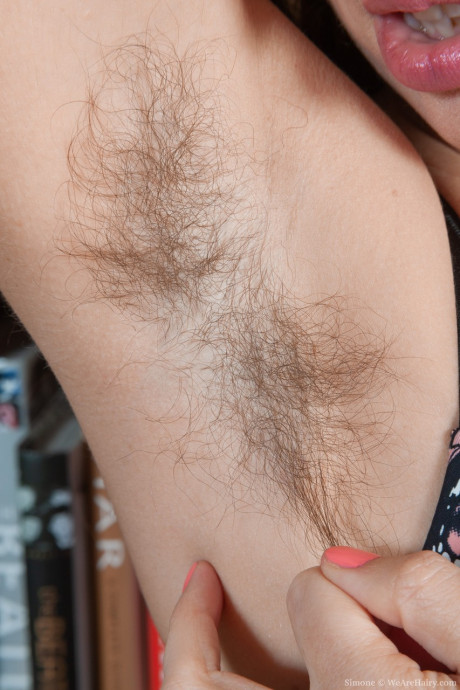 Hot amateur Simone unveiling her hairy snatch in a sexy striptease - #1440661
