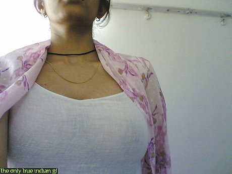 Indian bitch gf broad takes selfies in a mirror while wearing a see-through tank top - Image 9 of 10  in Close Up category  