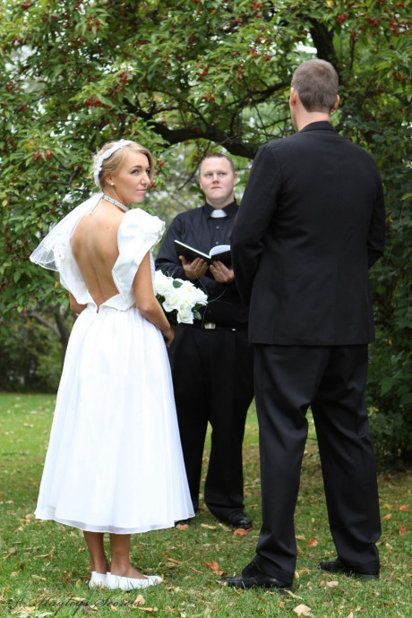 Blonde bride Hayley Marie Coppin gets nude on a lawn while taking her vows - #690187