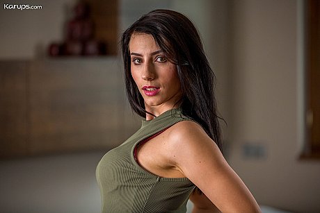 Slutty brunette Nelly Kent sheds short dress to expose her small boobs - Image 3 of 18  in Babe category   featuring Nelly Kent 