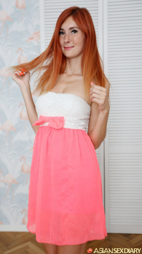 Cute redheaded babe Kattie Gold enjoys missionary & doggystyle POV sex - #1138329