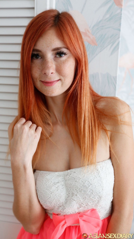 Cute redheaded babe Kattie Gold enjoys missionary & doggystyle POV sex - #1138330