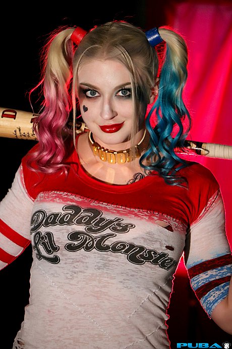 Crazy blondy slut gf broad Leya Falcon displays her large melons in fishnets - Image 2 of 21  in Pantyhose category   featuring Leya Falcon 