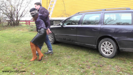 Brunette female is rendered unconscious before being loaded into a minivan - #1093933
