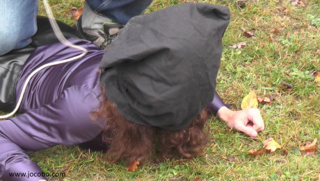 Brunette female is rendered unconscious before being loaded into a minivan - #1093935