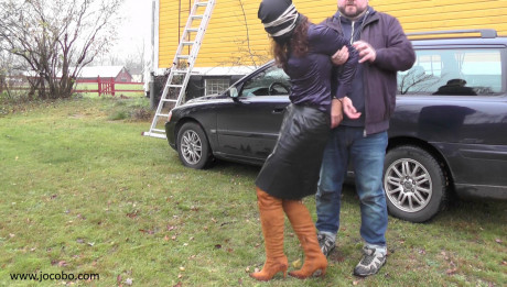Brunette female is rendered unconscious before being loaded into a minivan - #1093942