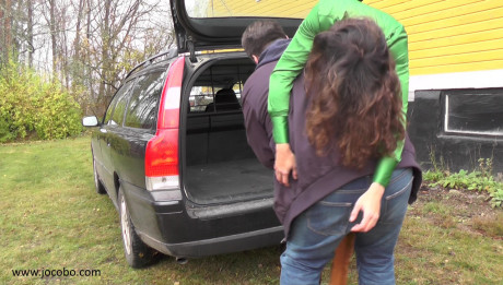 Brunette female is rendered unconscious before being loaded into a minivan - #1093943