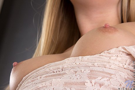 Horny teen with small boobies Nicola fingers her tasty love hole in a solo - Image 14 of 21  in Big Clit category   featuring Nicola 